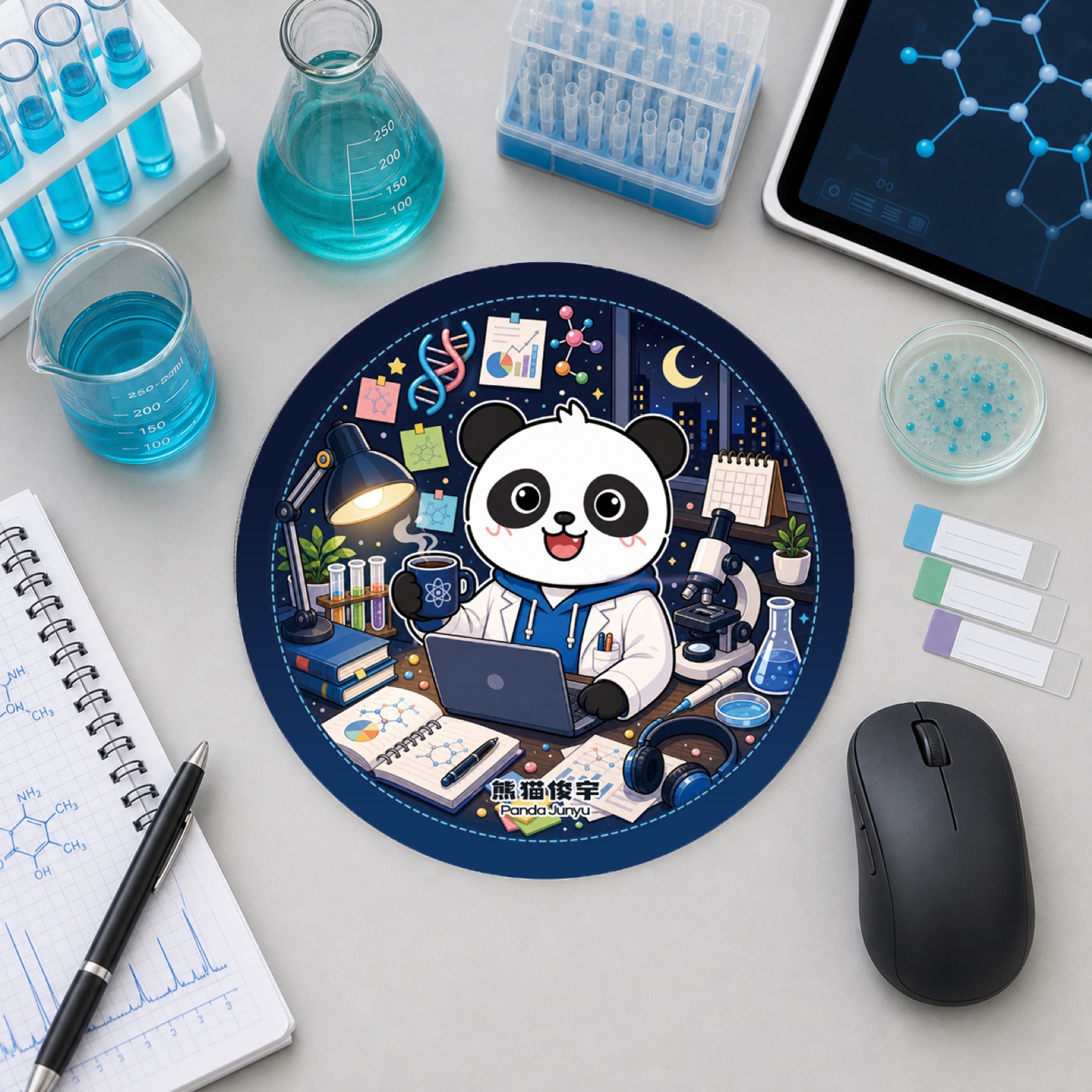 探索有光科学主题鼠标垫展示