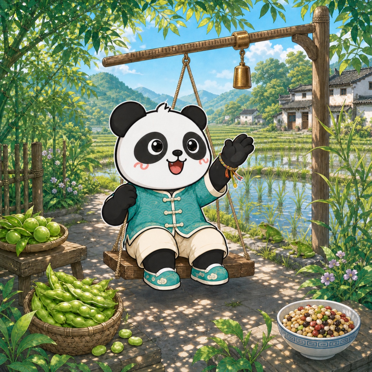 熊猫俊宇二十四节气作品《立夏》