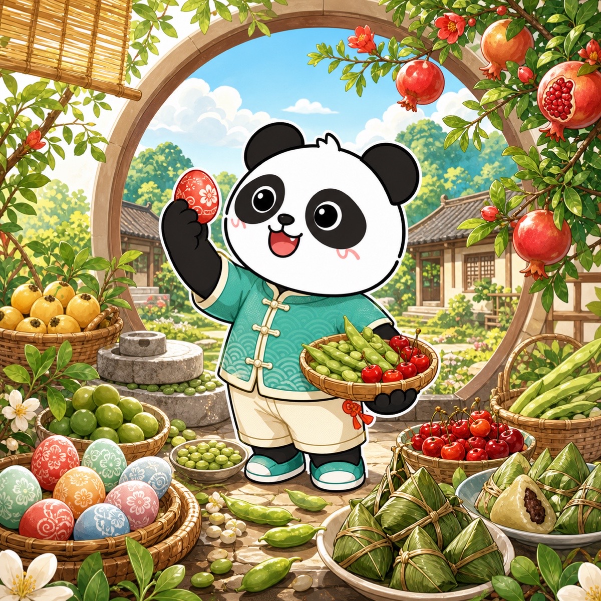 熊猫俊宇二十四节气作品《夏至》
