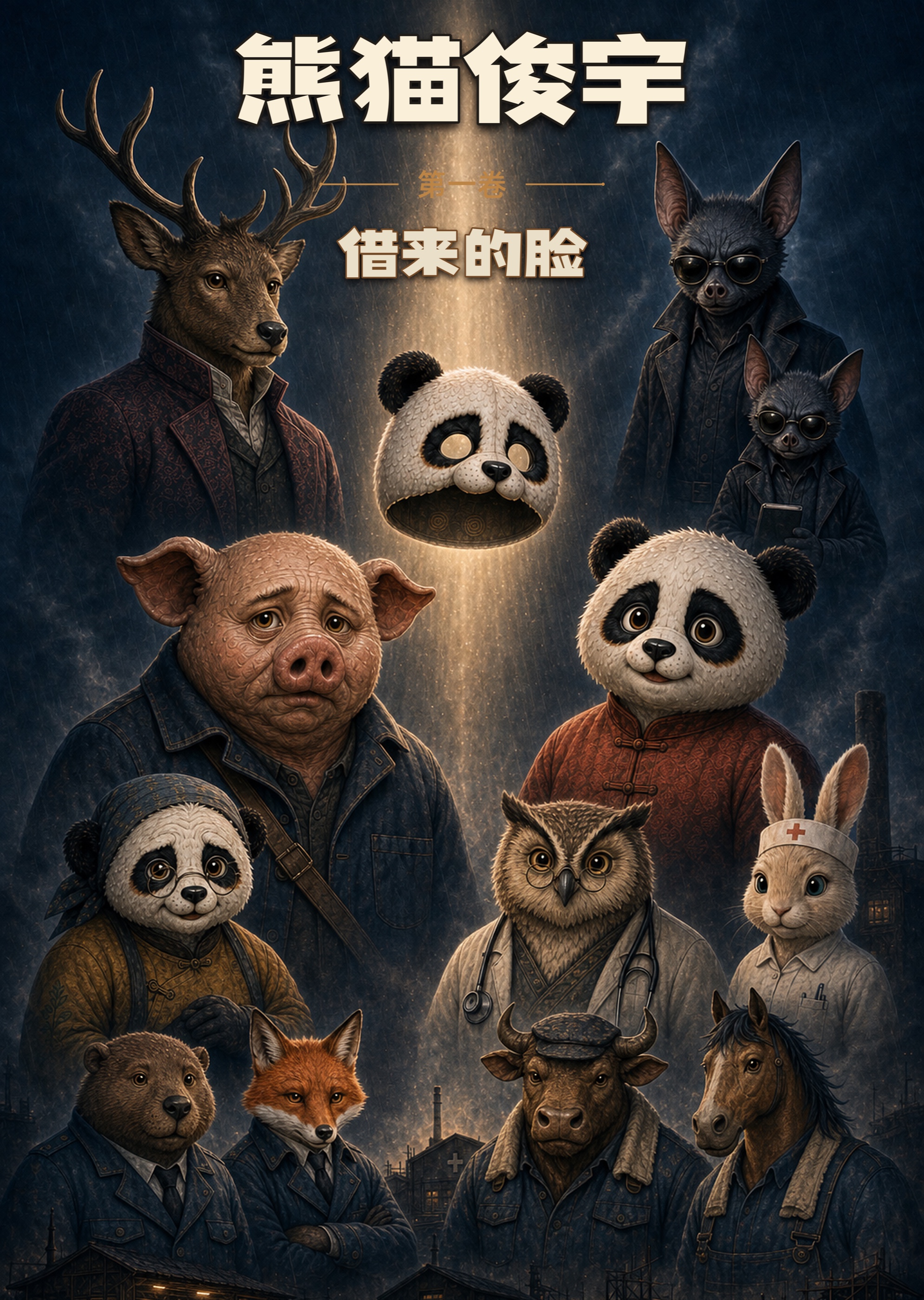 漫画《熊猫俊宇的故事》第一卷《借来的脸》封面